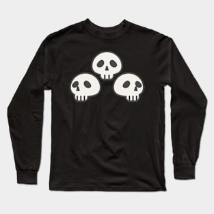 Triple skulls Long Sleeve T-Shirt